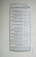 Primus Orientierungstafel mit Trennleisten