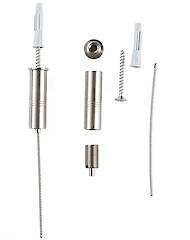 Deckenbefestigung aus Edelstahl mit Seil