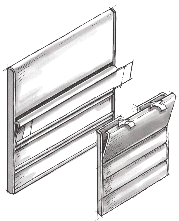Skizze Click Paneelsystem