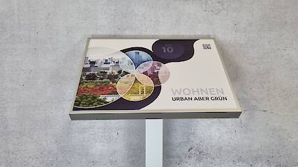 Pultschild A3 quer - 45° - Säule 50-50