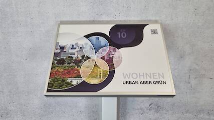 Pultschild A3 quer - 45° - Säule 80-80